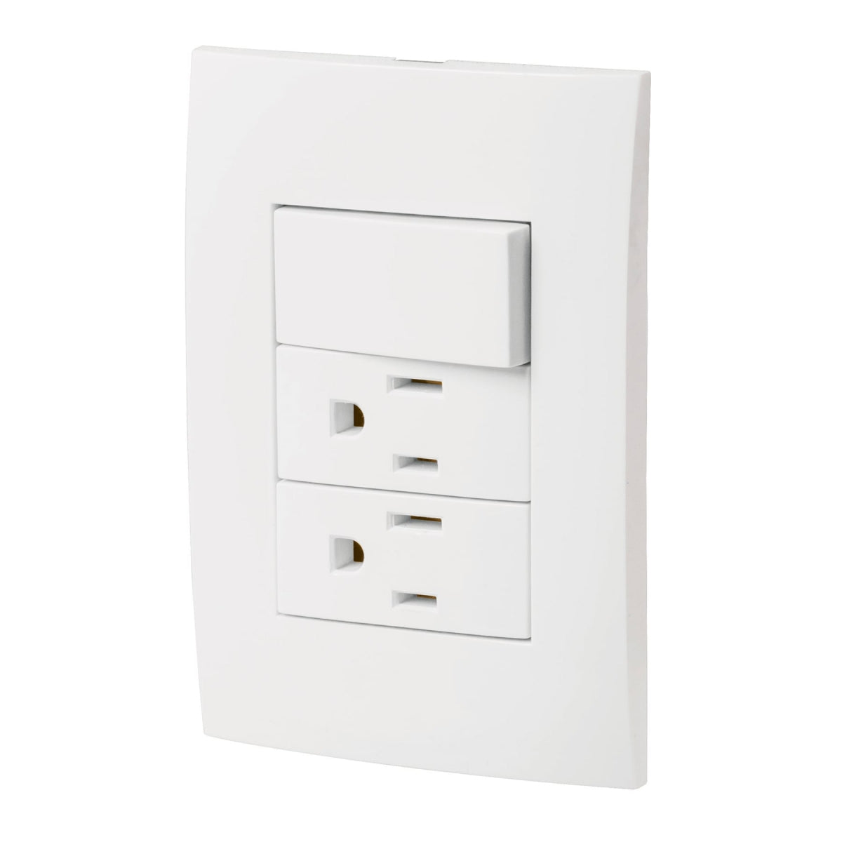 Placa armada triple 2 contactos 1 interruptor sencillo (Oslo) SKU:'46489