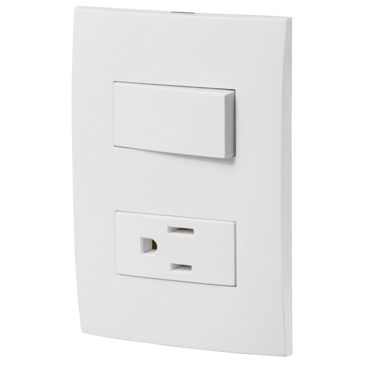 Placa armada doble 1 contacto 1 interruptor sencillo (Oslo) SKU:'46487