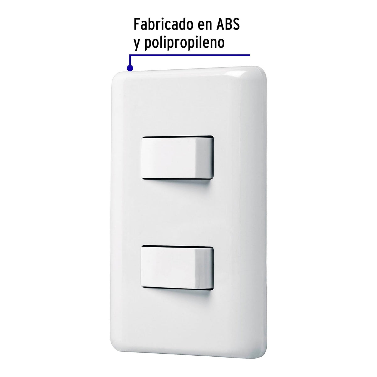 Placa armada doble 2 interruptores sencillos (Basic) SKU:'25080