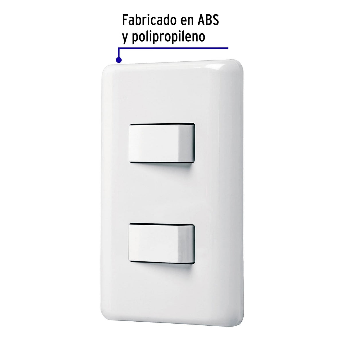 Placa armada doble 1 interruptor sencillo 1 interruptor escalera (Basic) SKU:'25085
