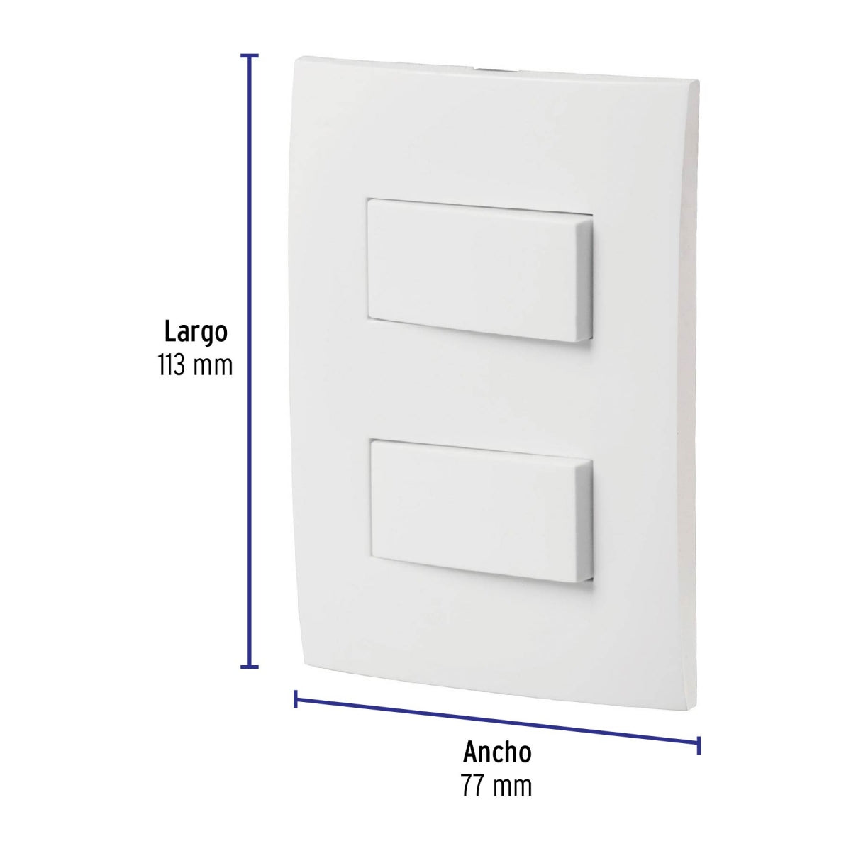 Placa armada doble 1 interruptor escalera 1 interruptor sencillo (Oslo) SKU:'46495