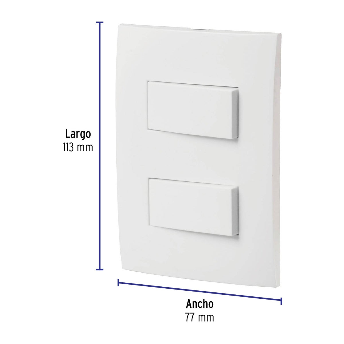 Placa armada doble 2 interruptores sencillos (Oslo) SKU:'46494