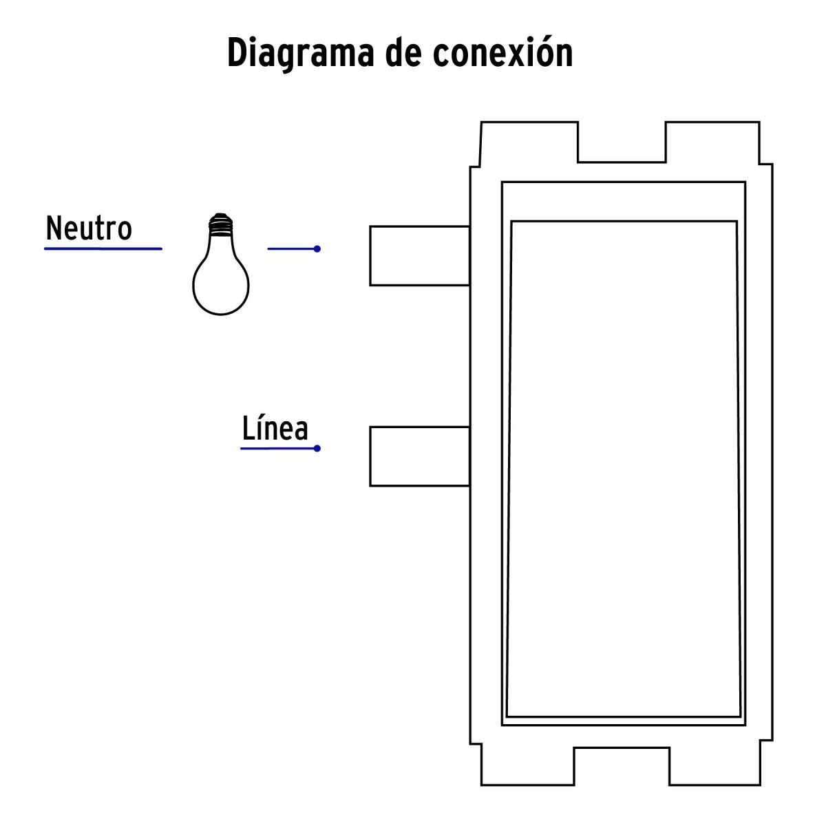 Placa armada 1 interruptor sencillo (Basic) SKU:'25078