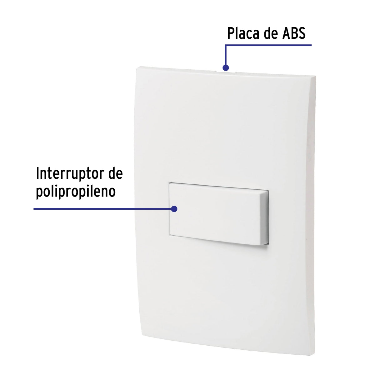Placa armada 1 interruptor sencillo (Oslo) SKU:'46492