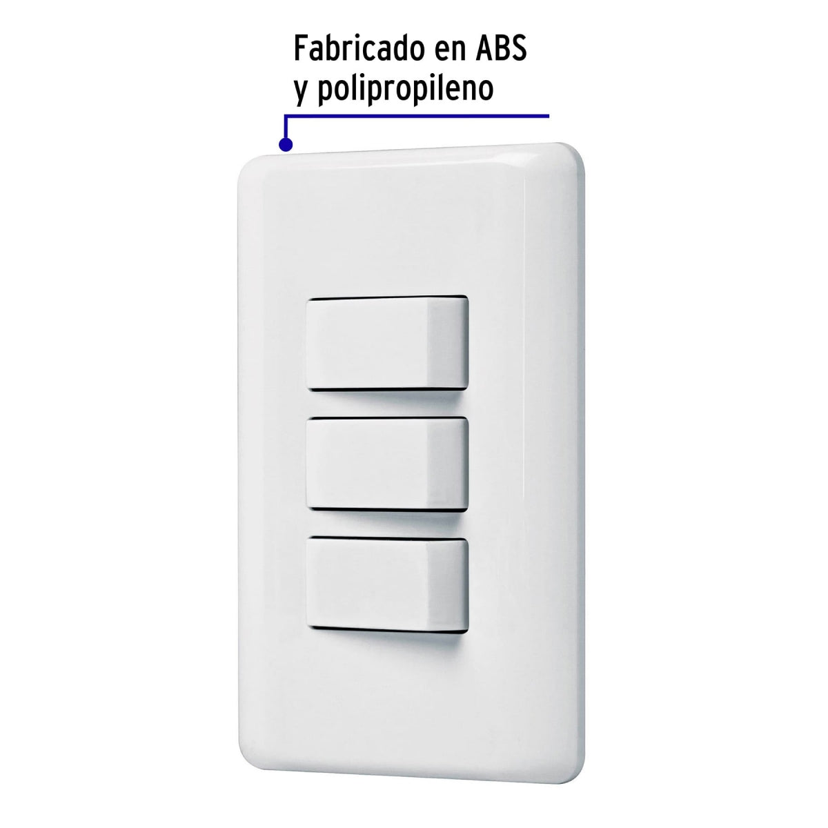 Placa armada triple 3 interruptores sencillos (Basic) SKU:'25083
