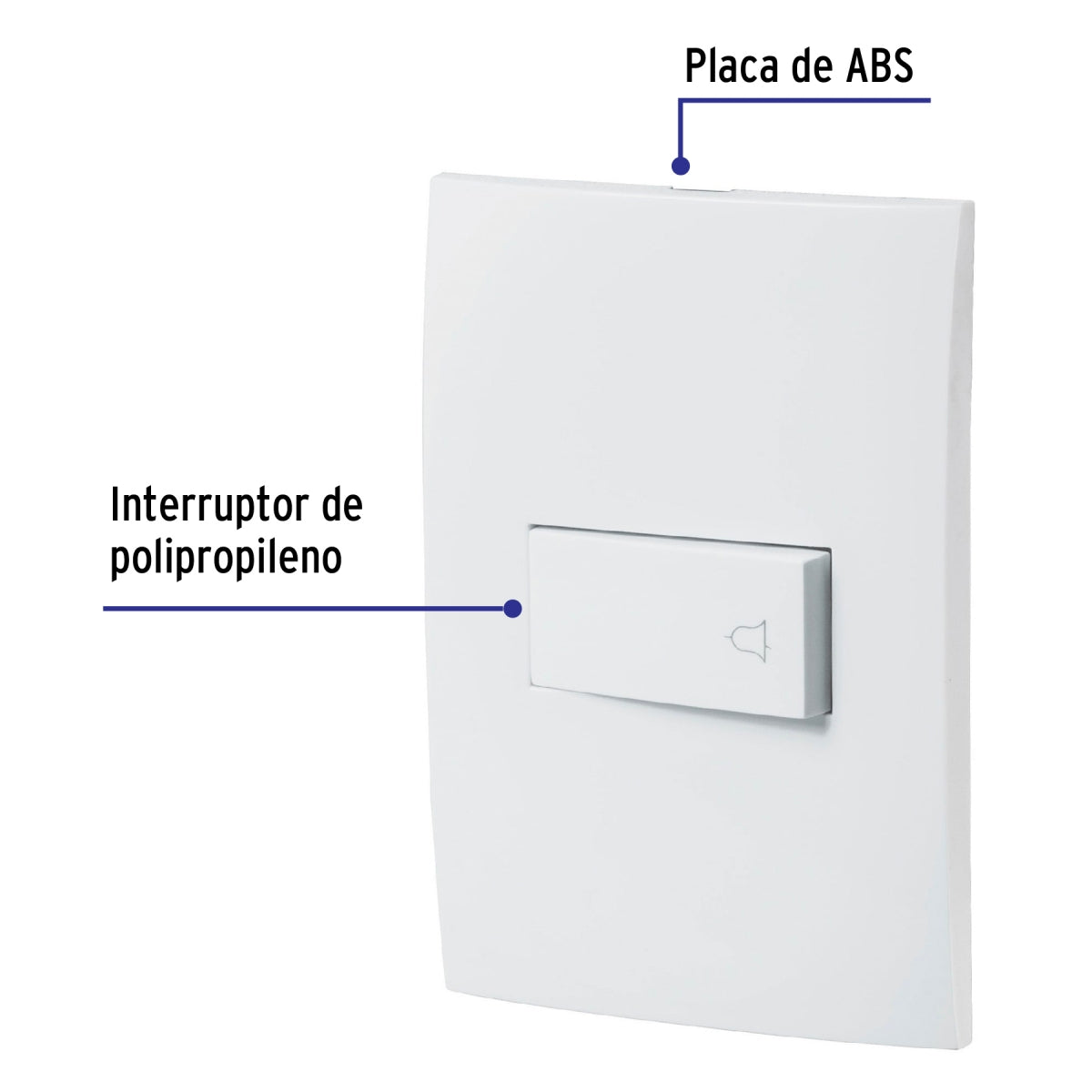 Placa armada botón timbre (Oslo) SKU:'46498