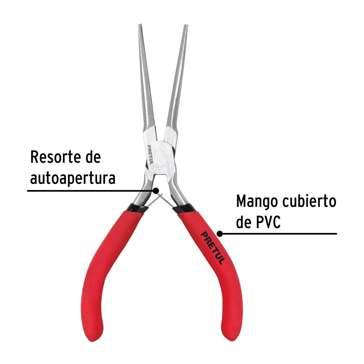 Pinza mini punta de aguja 6" SKU:'22665