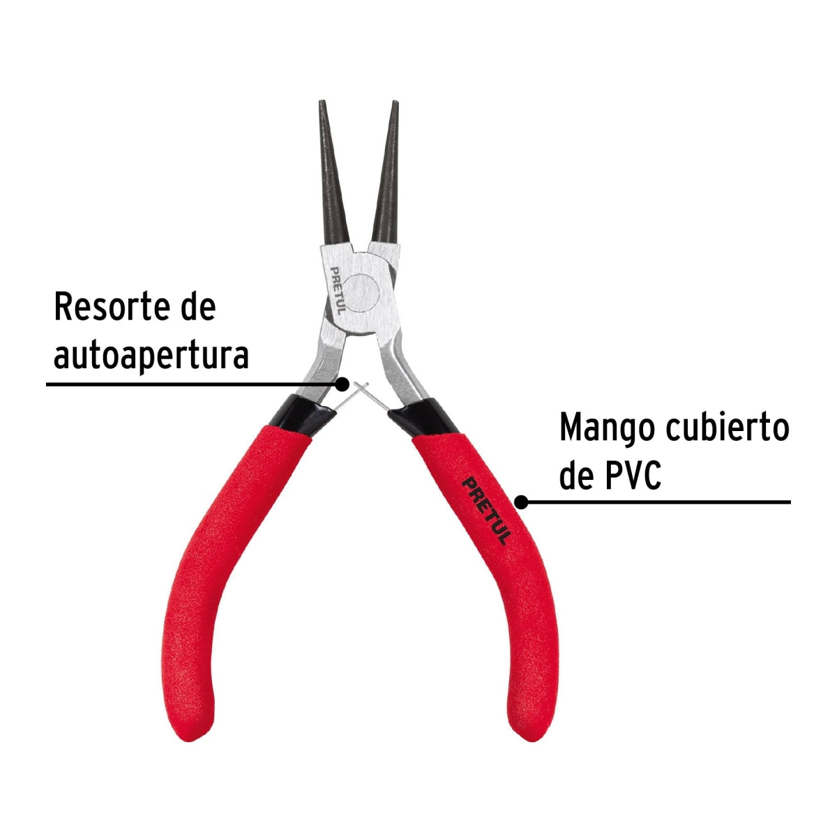 Pinza mini punta redonda 5" SKU:'22666