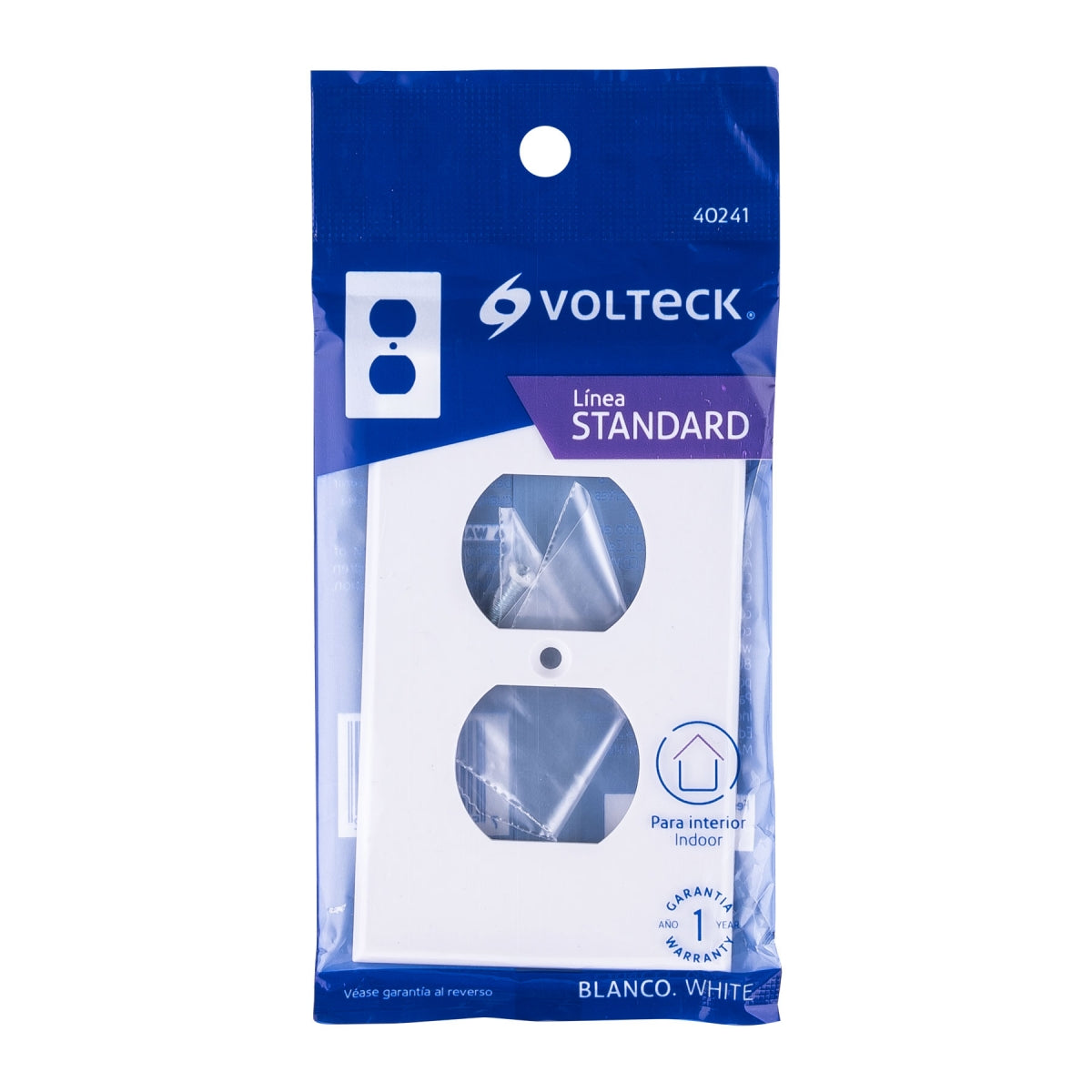 Placa 2 ventanas color blanco (Standard) SKU:'40241