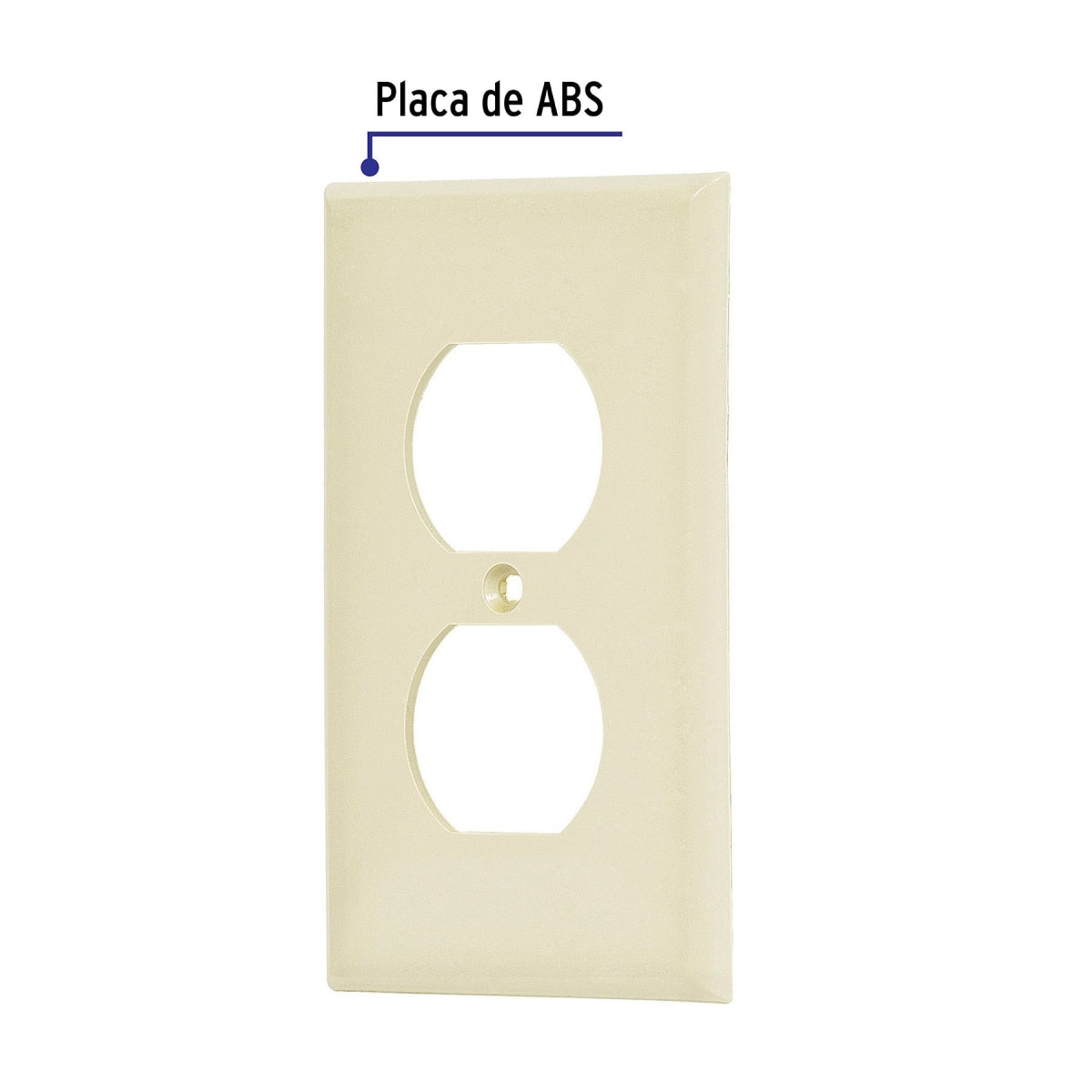 Placa 2 ventanas color marfil (Standard) SKU:'46406
