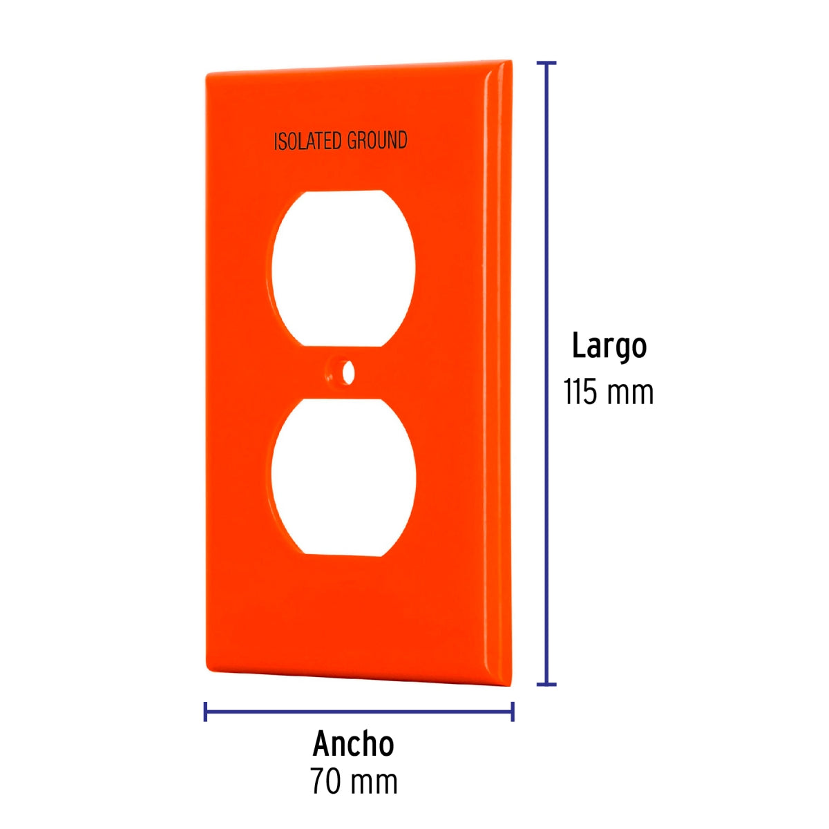 Placa 2 ventanas tierra aislada (Standard) SKU:'46409