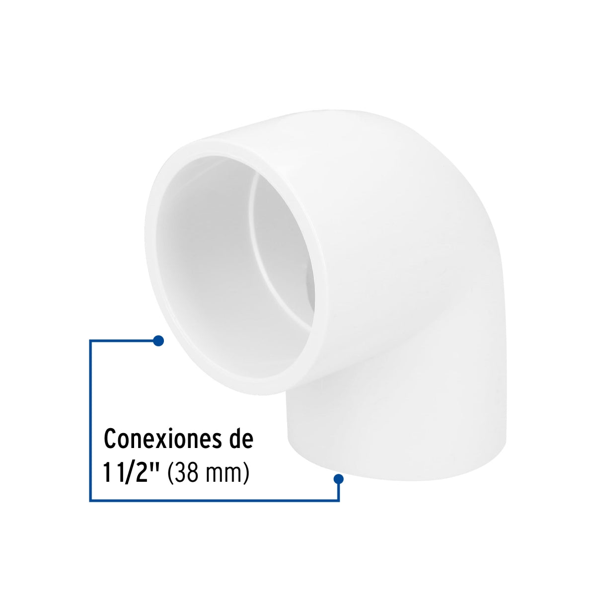 Codo 90° 1 1/2" PVC cédula 40 SKU:'45524