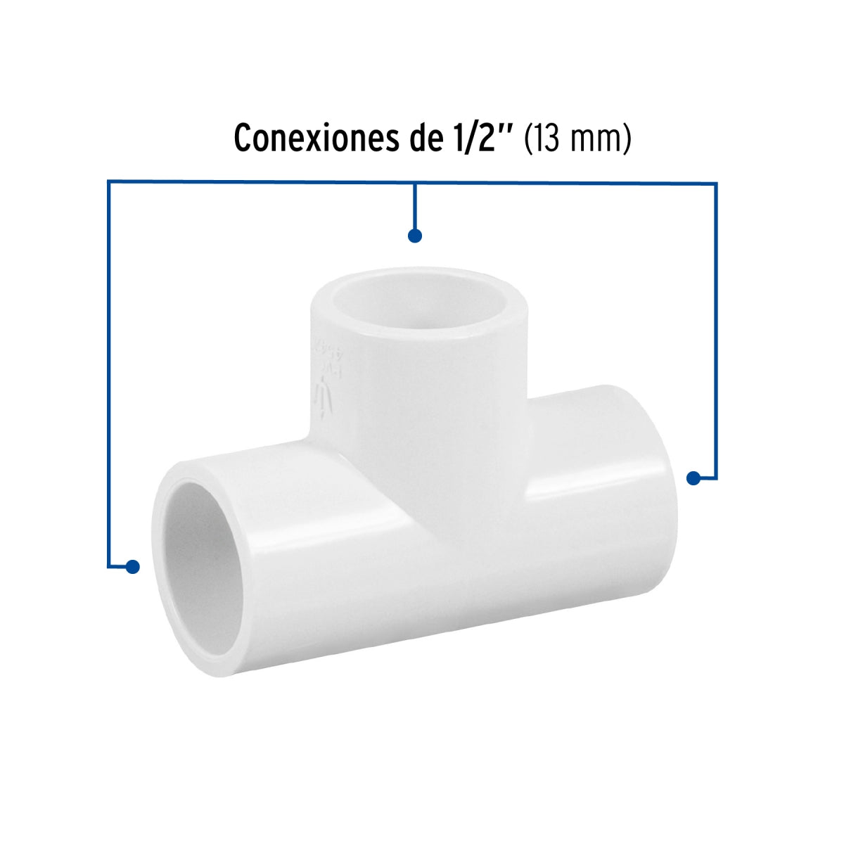 Tee 1/2" PVC cédula 40 SKU:'45420