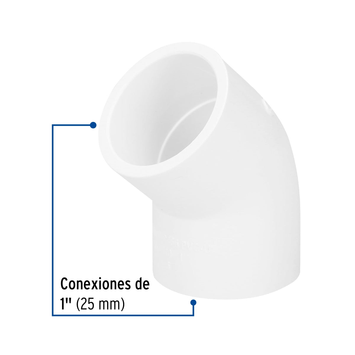 Codo 45° 1" PVC cédula 40 SKU:'45416