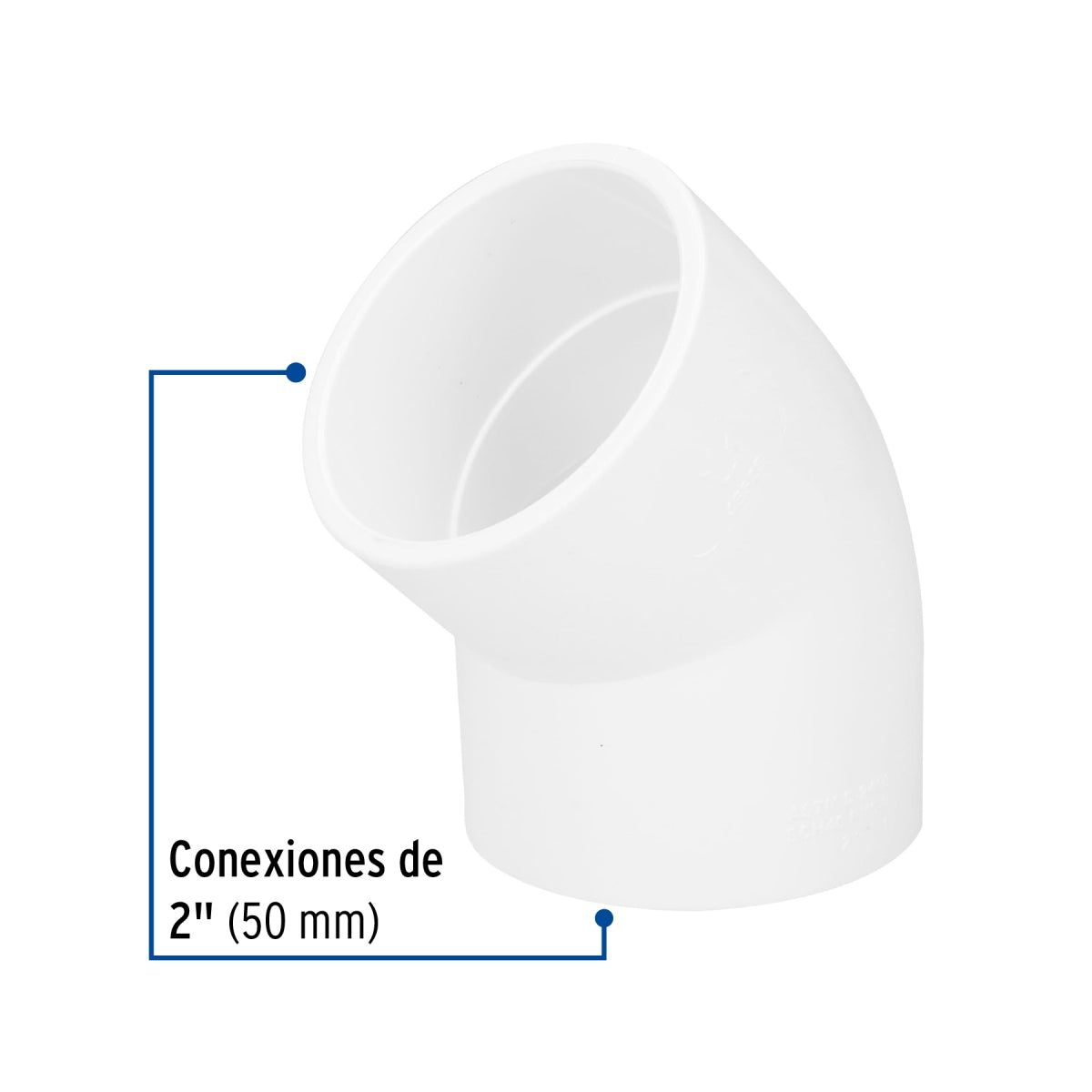 Codo 45° 2" PVC cédula 40 SKU:'45528