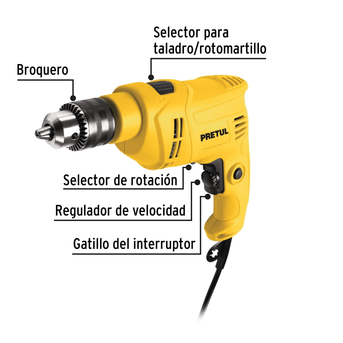 Rotomartillo 1/2" 550W SKU:'28112