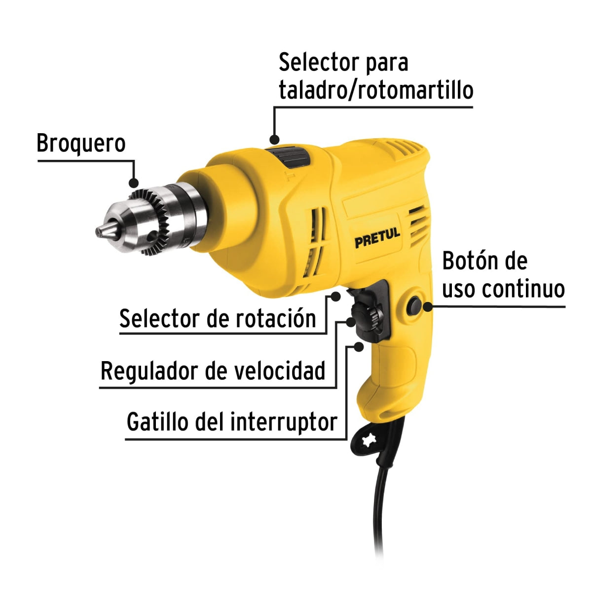 Rotomartillo 3/8" 550W SKU:'28113