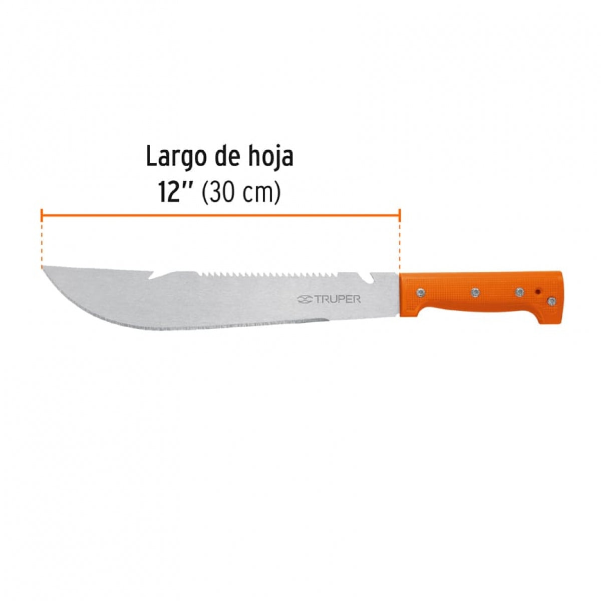 Machete tipo rambo 12" con funda SKU:'15890