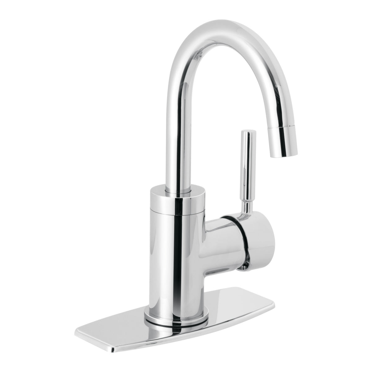Monomando metálico cuello curvo p/lavabo maneral tipo palanca (Tubig) SKU:'46762