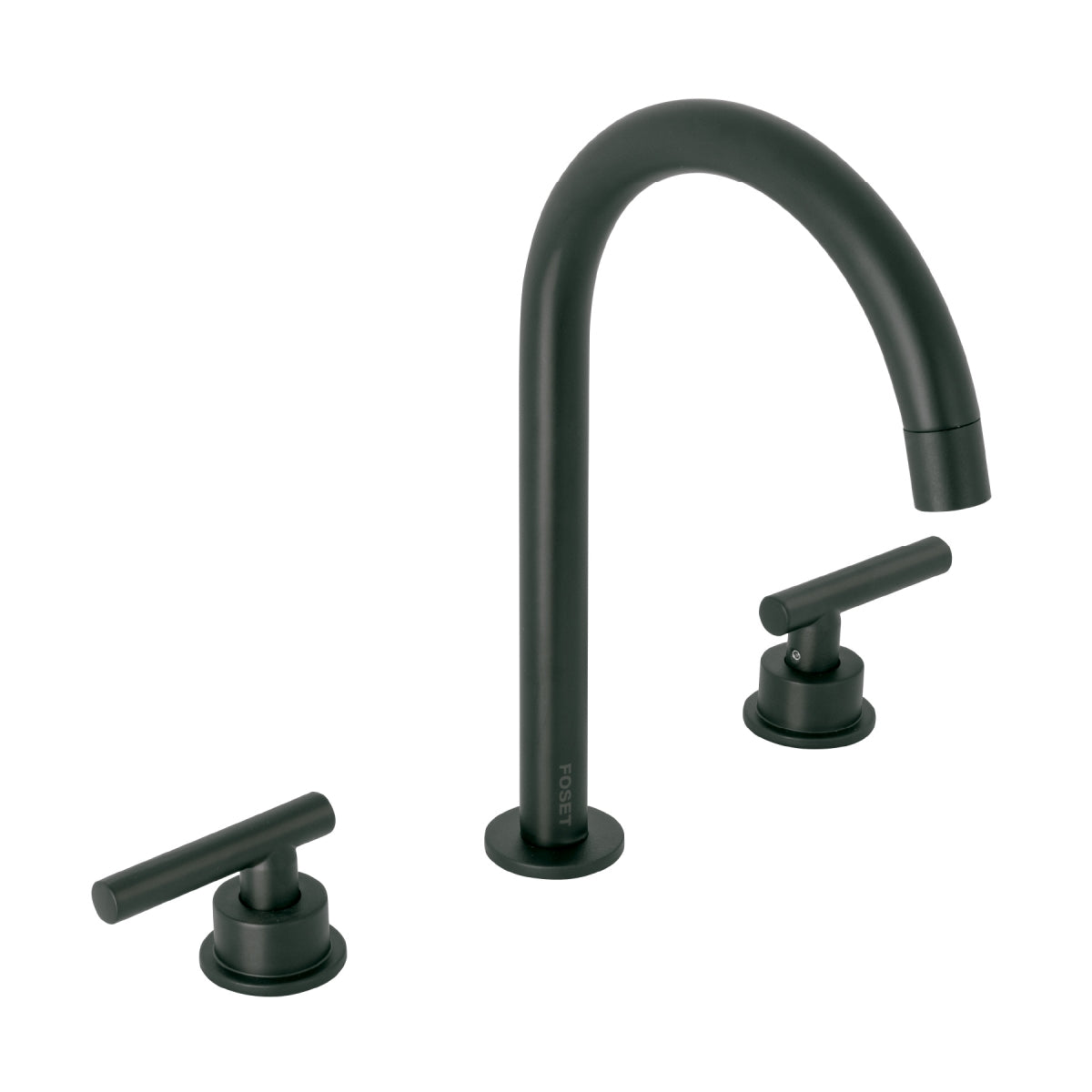Mezcladora metálica p/lavabo negro mate taladros separados manerales tipo palanca (Tubig) SKU:'46758