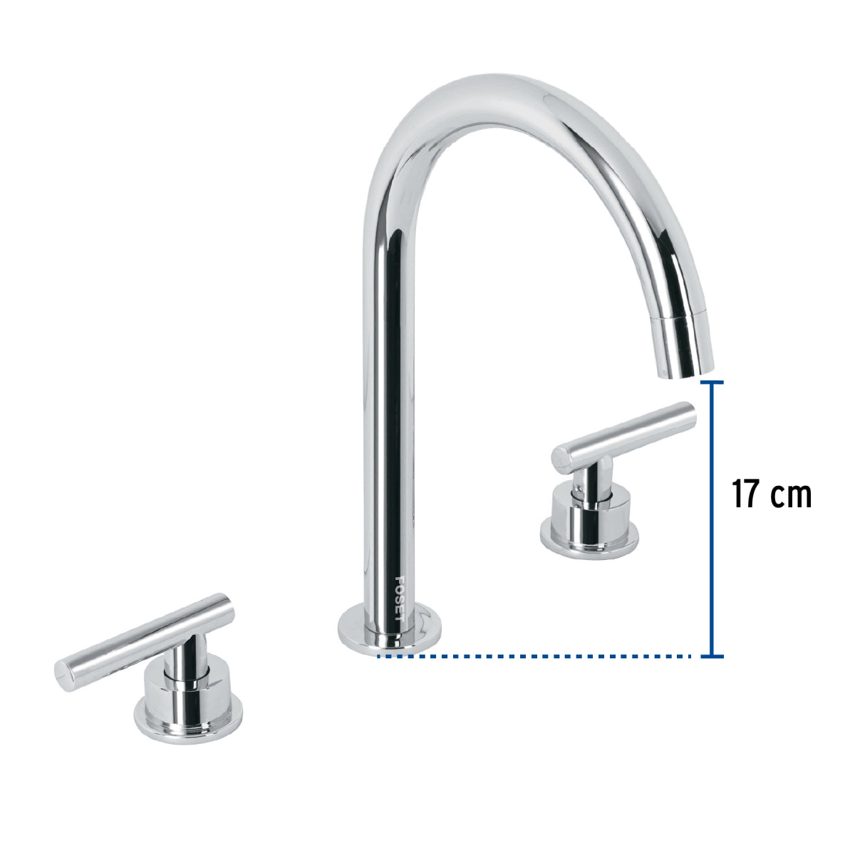 Mezcladora metálica p/lavabo taladros separados manerales tipo palanca (Tubig) SKU:'46756