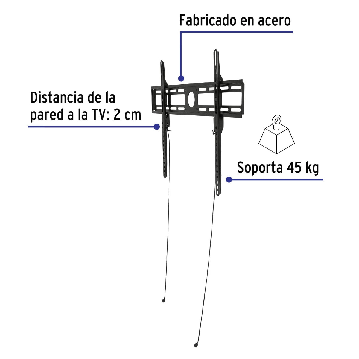 Soporte fijo para TV 32" a 70" SKU:'46092