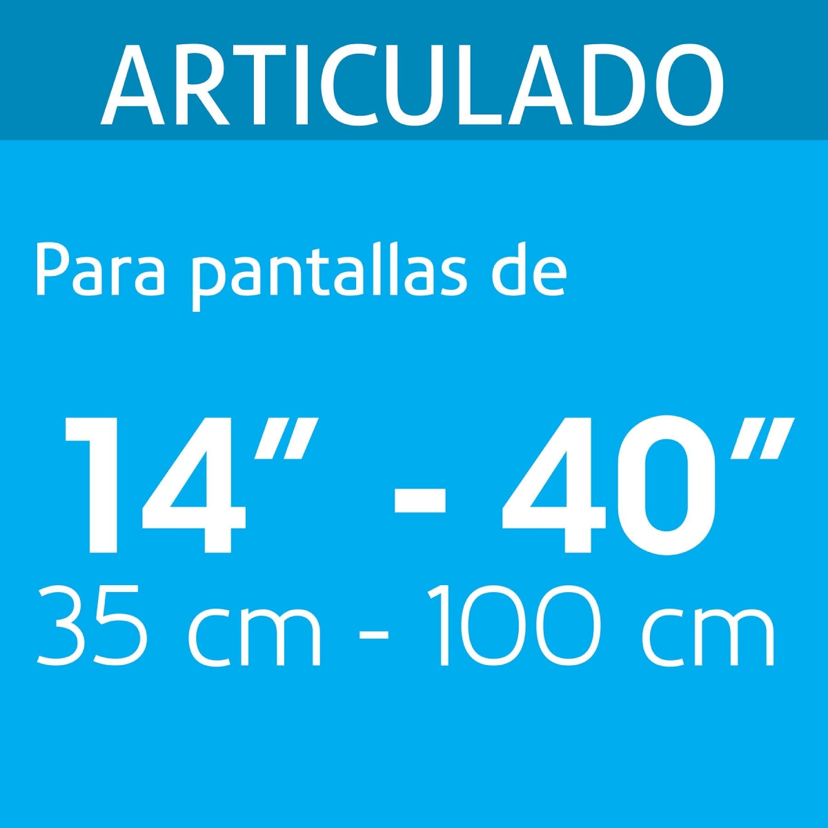 Soporte articulado para TV 14" a 40" SKU:'48428