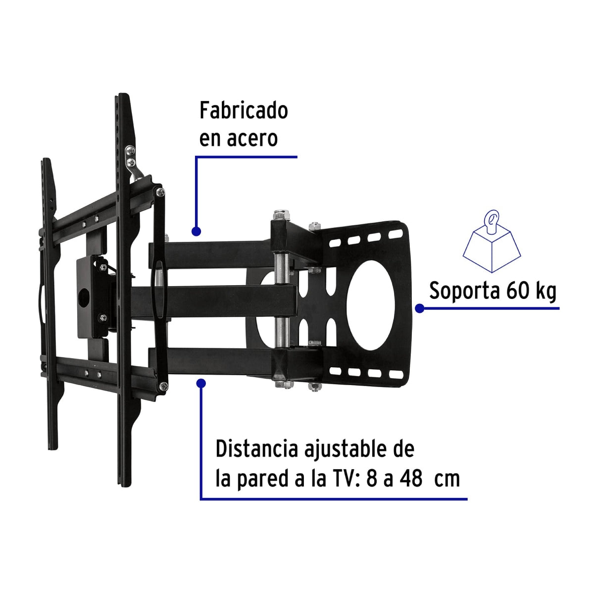 Soporte articulado para TV 26" a 65" SKU:'46096