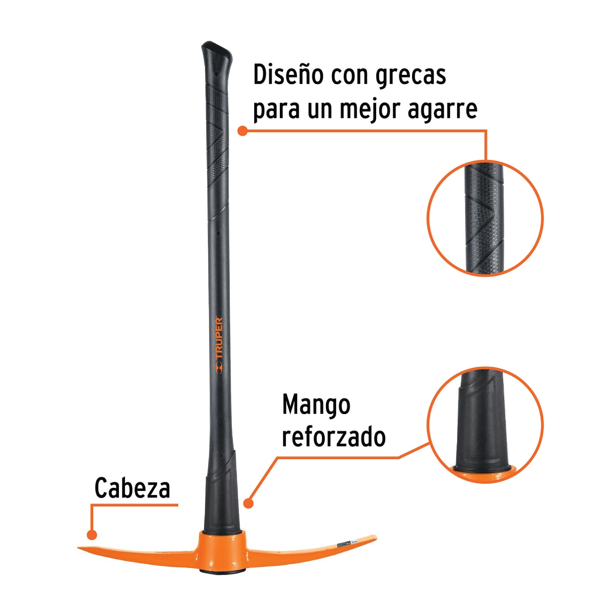 Zapapico 5lbs mango fibra de vidrio 36" SKU:'18646