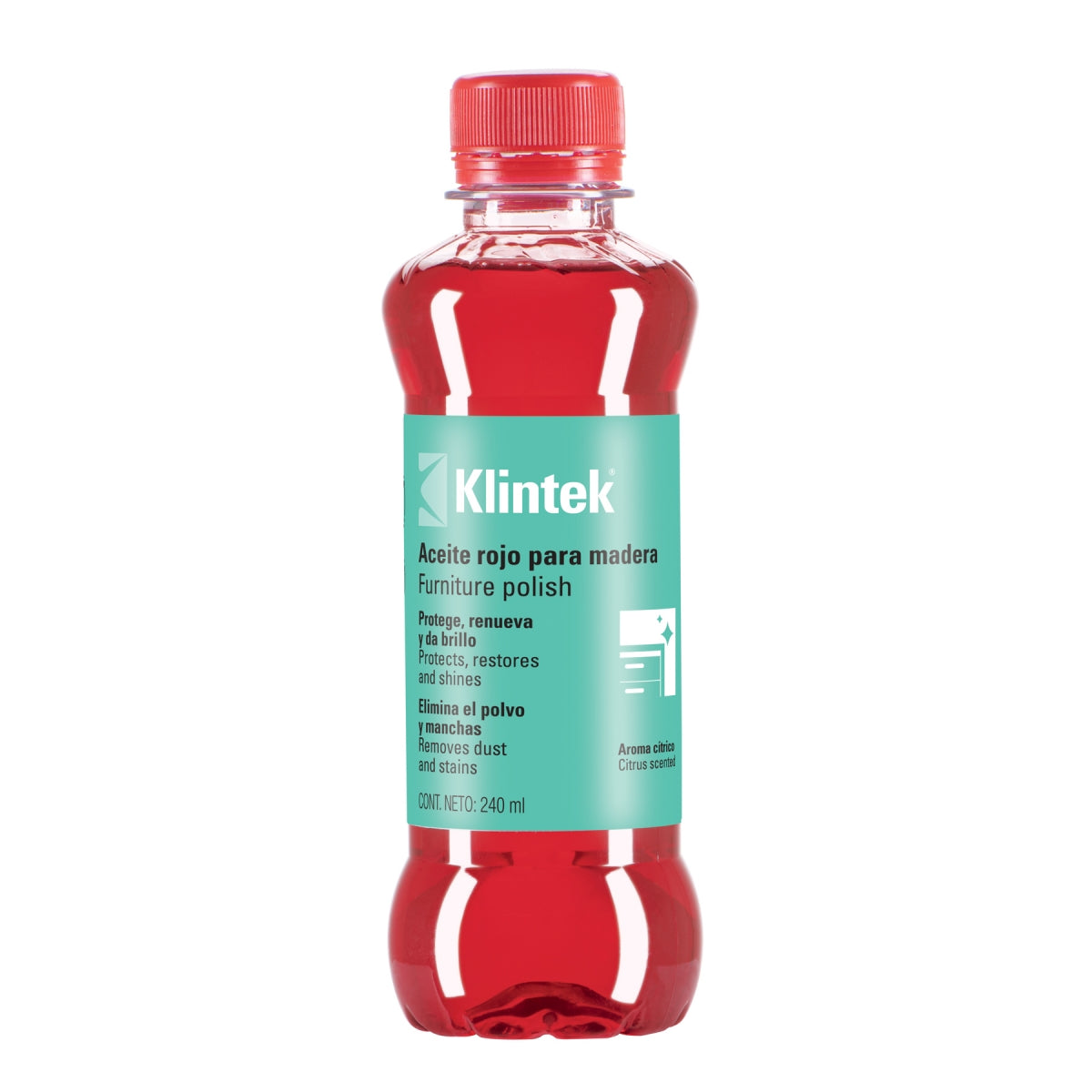 Aceite rojo para muebles 240ml SKU:'57070