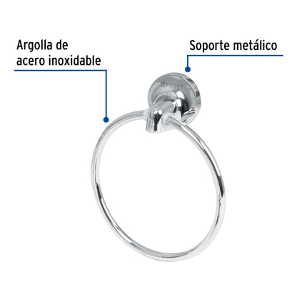 Toallero argolla acero inoxidable (Aqua) SKU:'49396