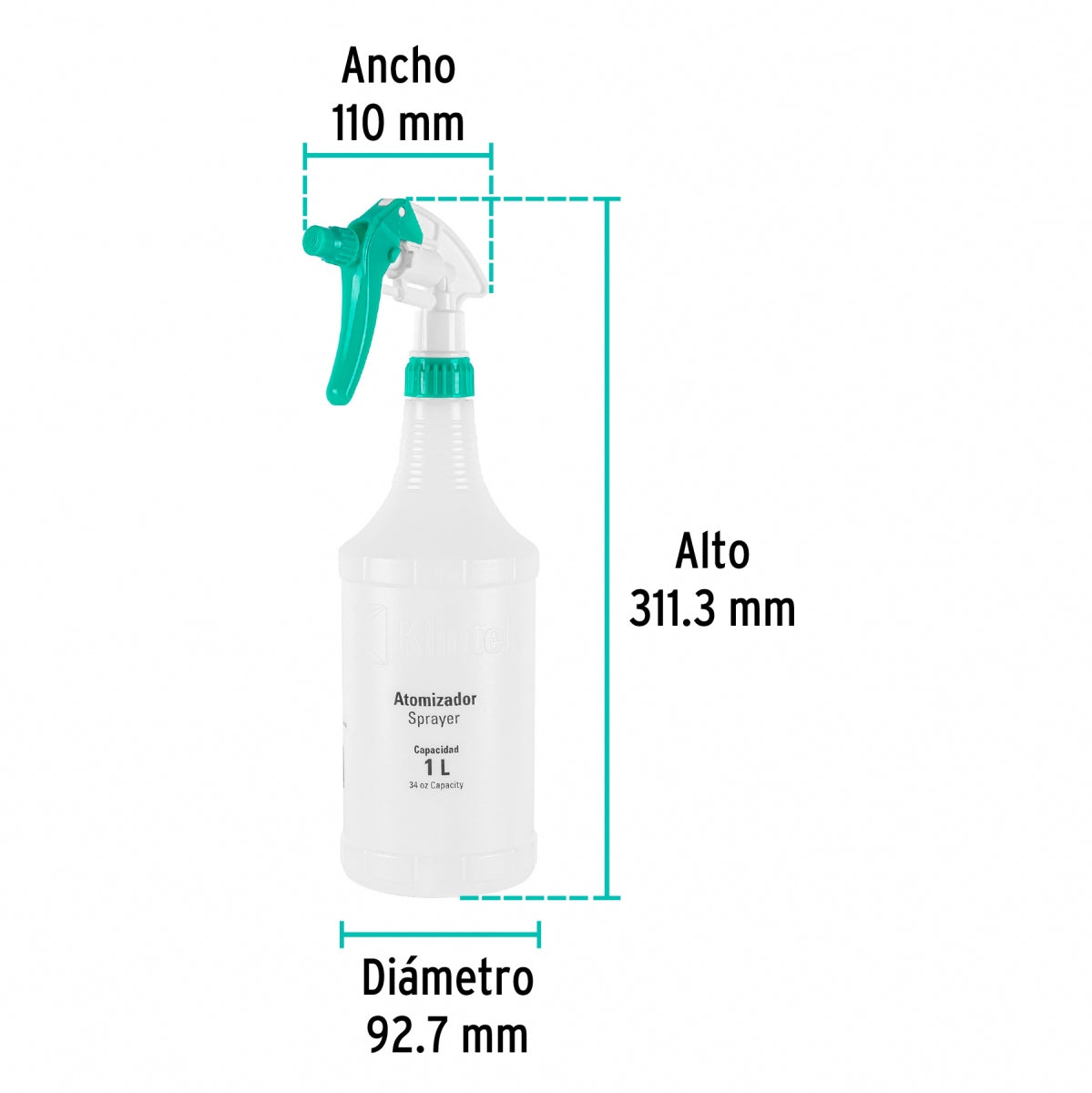 Atomizador plástico de 1 litro SKU:'55938