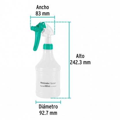 Atomizador plástico 1/2 litro SKU:'55937