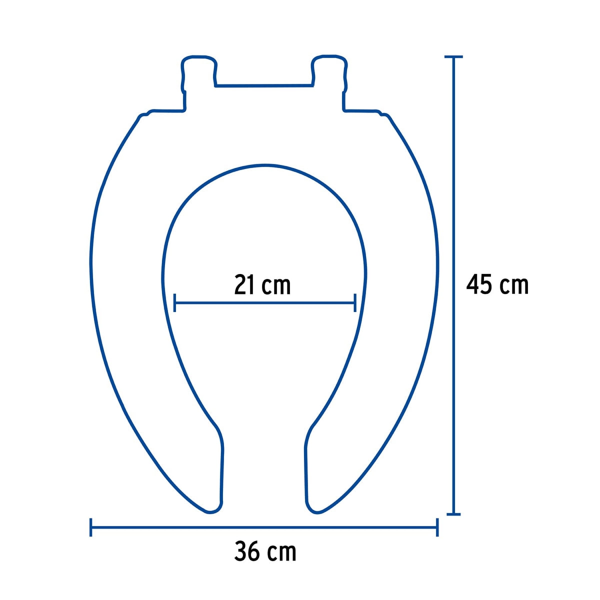 Asiento alargado reforzado W.C. color blanco SKU:'49905