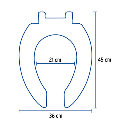 Asiento alargado reforzado W.C. color blanco SKU:'49905