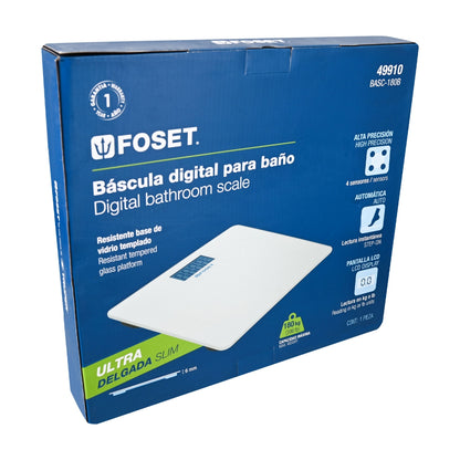 Báscula digital p/baño hasta 180kg SKU:'49910