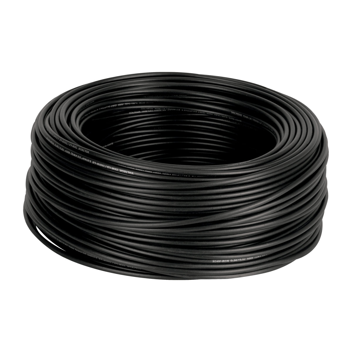 Cable sencillo negro #12 cobre (rollo 100m) SKU:'46052