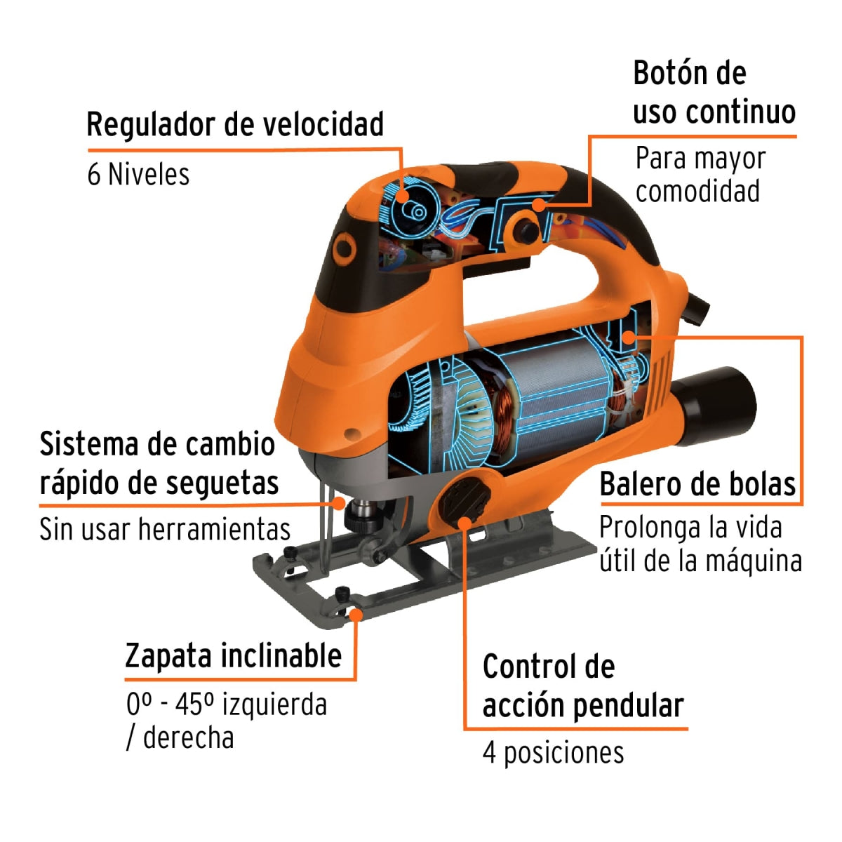 Sierra caladora 750W profesional SKU:'15423