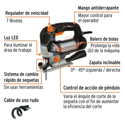 Sierra caladora 750W industrial SKU:'15348