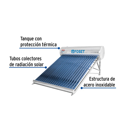 Calentador solar 20 tubos 240L 7 servicios SKU:'45273