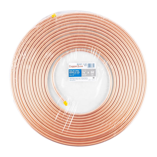 Tubo flexible 3/8" cobre p/gas (rollo 15m) SKU:'48157