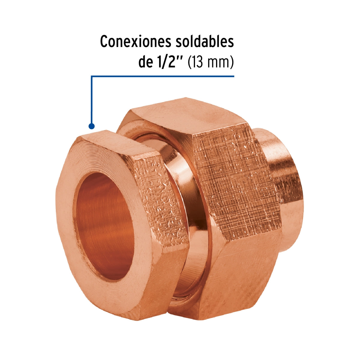 Tuerca unión 1/2" cobre SKU:'49659