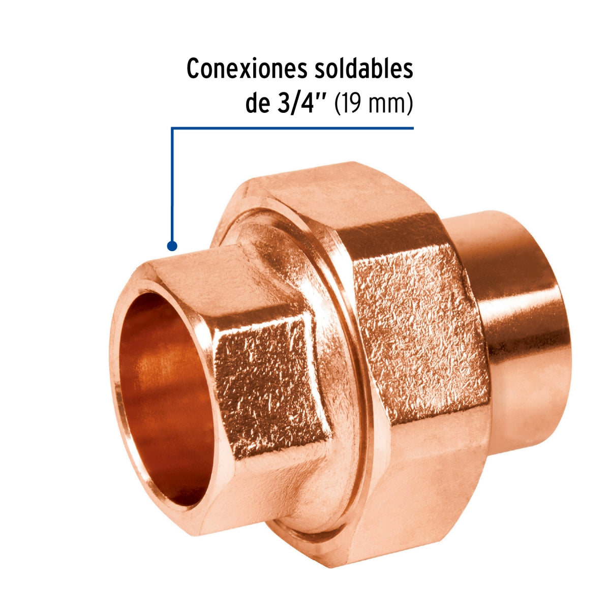 Tuerca unión 3/4" cobre SKU:'49660