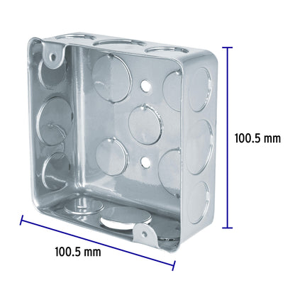 Caja cuadrada 4" x 4" metálico SKU:'45007