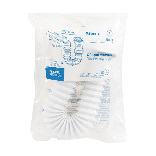 Céspol flexible PVC p/fregadero con contracanasta plástica 1 1/2" SKU:'49370