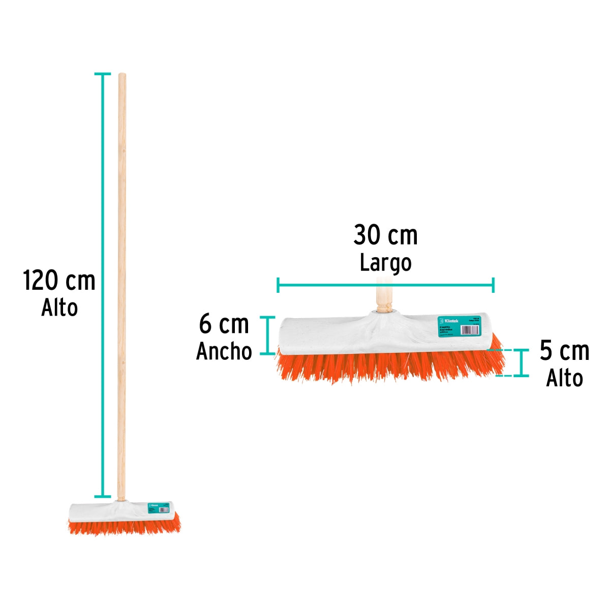 Cepillo plástico 30cm cerda rígida SKU:'57034