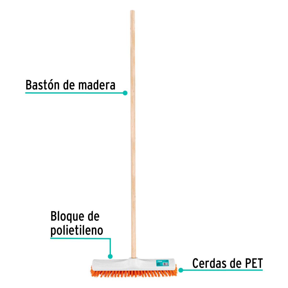 Cepillo plástico 40cm cerda rígida SKU:'57035