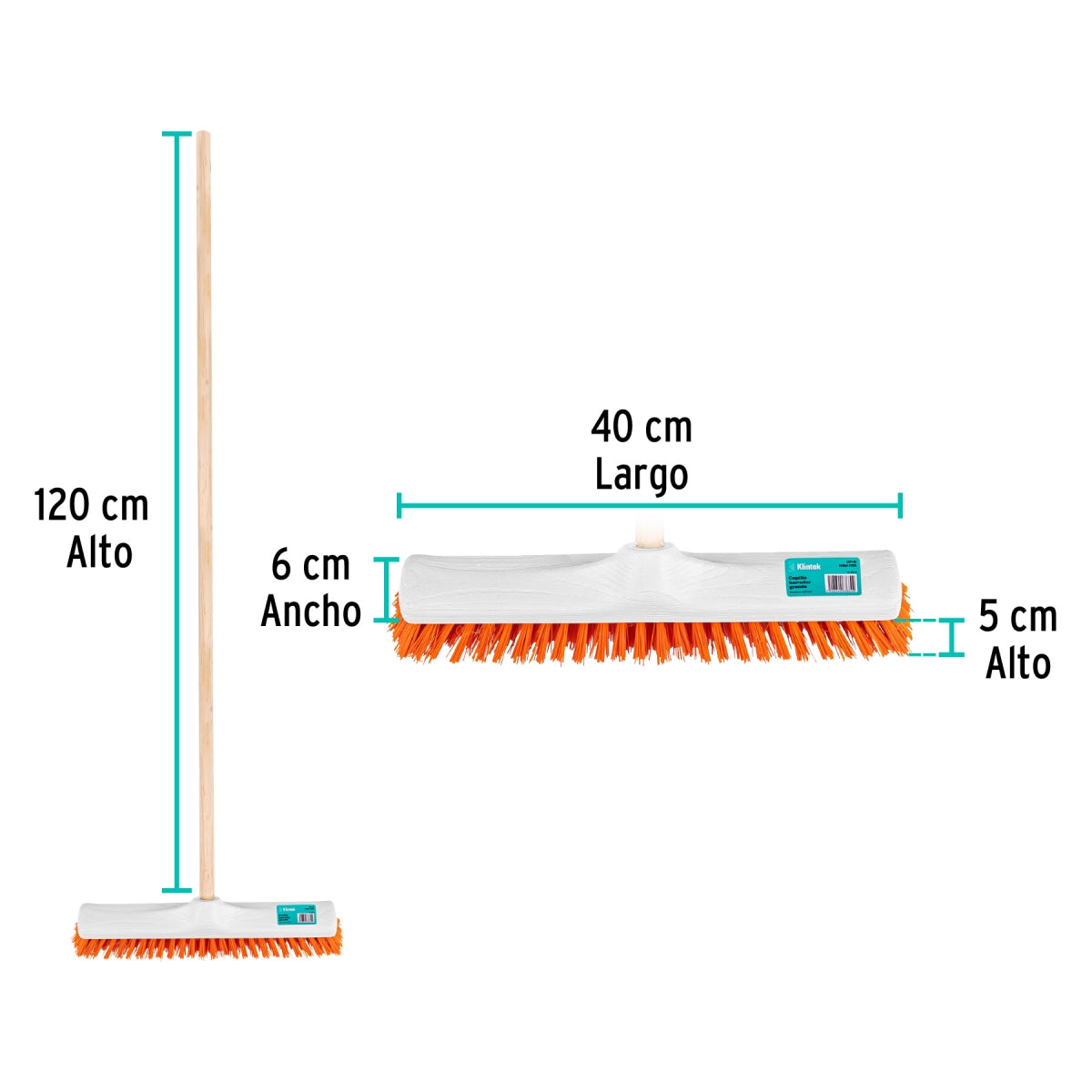 Cepillo plástico 40cm cerda rígida SKU:'57035