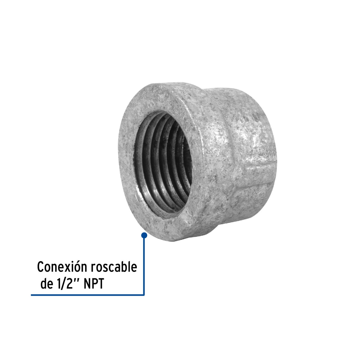 Tapón hembra 1/2" galvanizado SKU:'47491