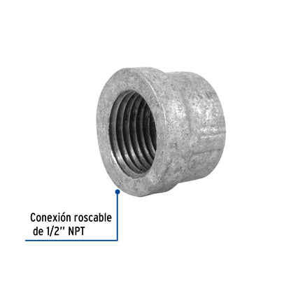 Tapón hembra 1/2" galvanizado SKU:'47491